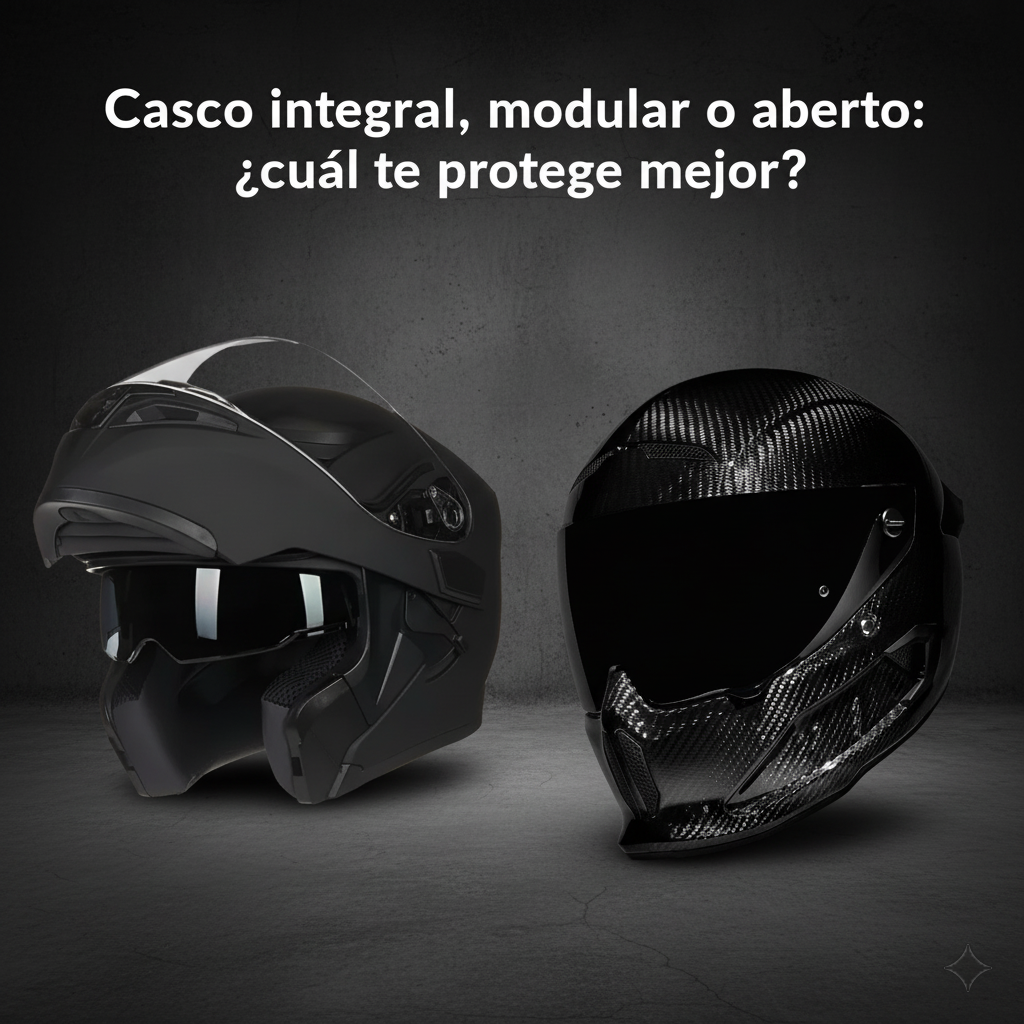 Casco integral, modular o abierto: ¿cuál te protege mejor según tu moto y estilo?