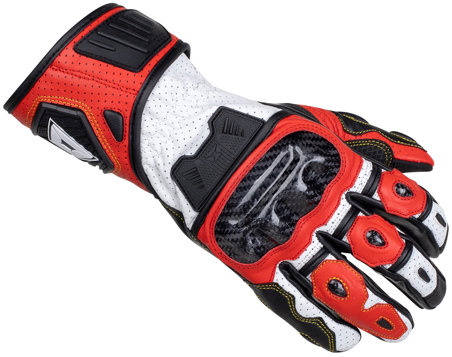 GUANTES DE CUERO CORTECH APEX V1 RR ROJO/BLANCO