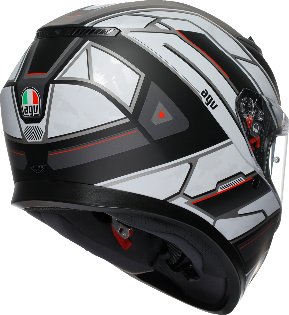 CASCO INTEGRAL AGV K3 RIVIA NEGRO BLANCO