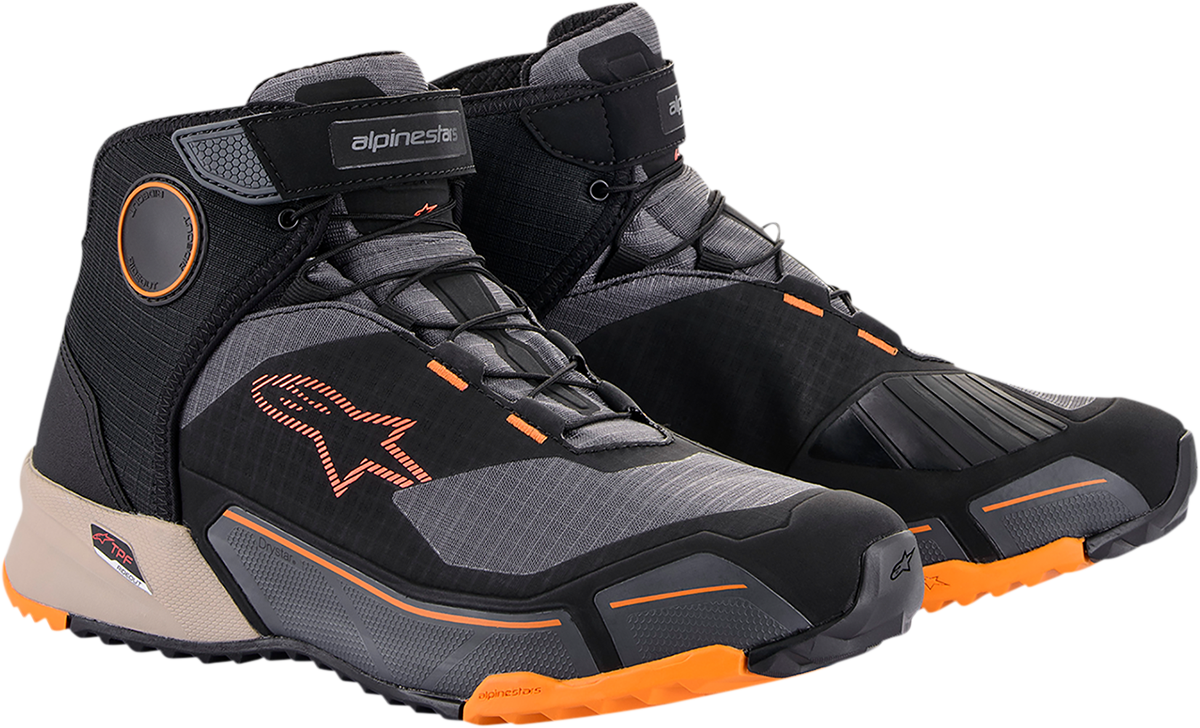 ZAPATOS DE MOTOCICLISMO ALPINESTARS CR-X DRYSTAR NEGRO/MARRON/NARANJA