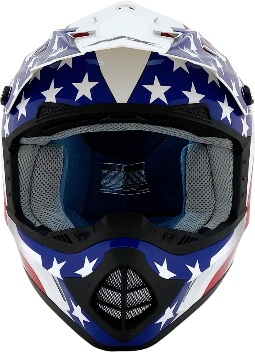 CASCO INTEGRAL AFX FX-17 BANDERA BLANCO