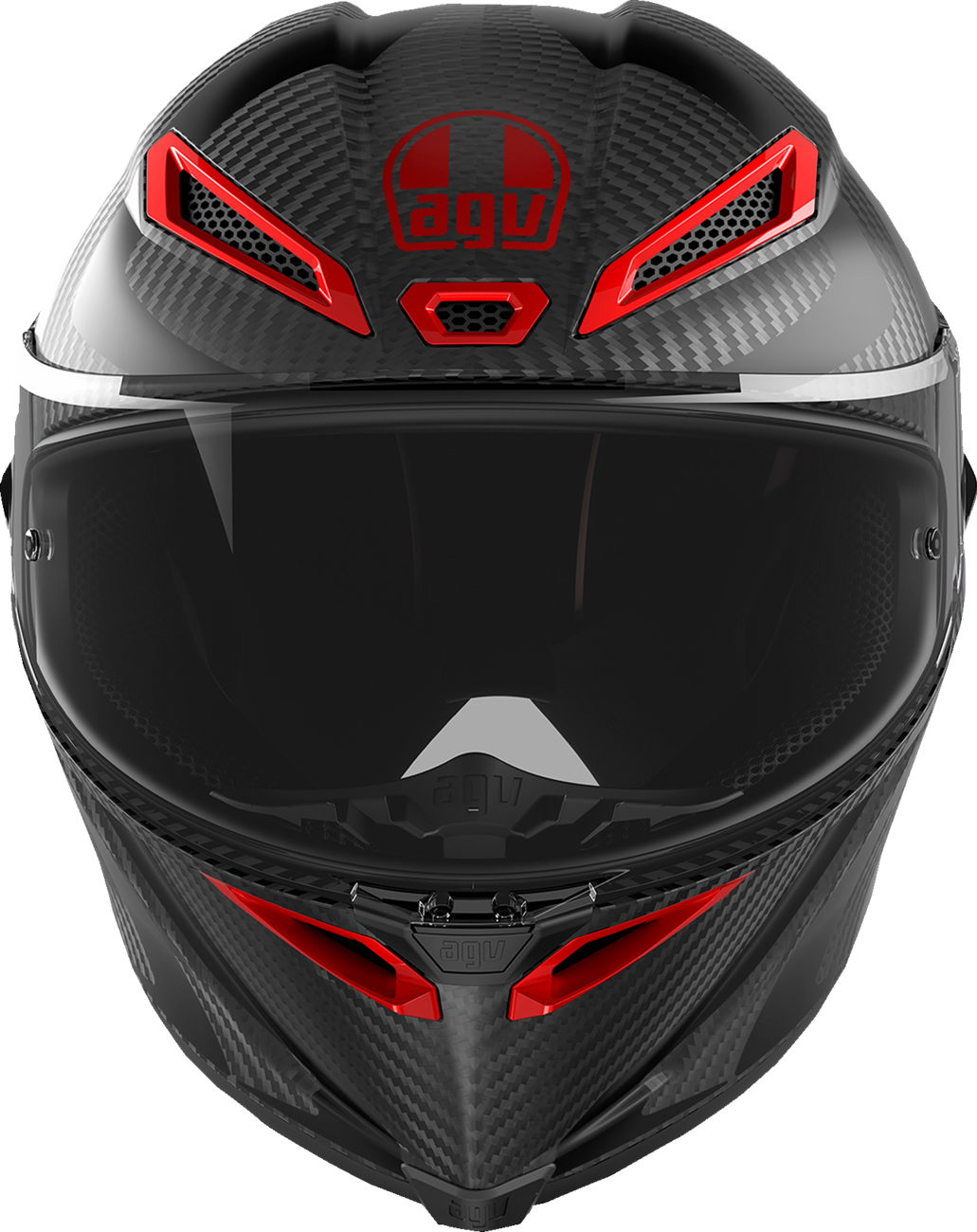 CASCO AGV PISTA GP RR INTREPIDO ROJO NEGRO CARBON MATE