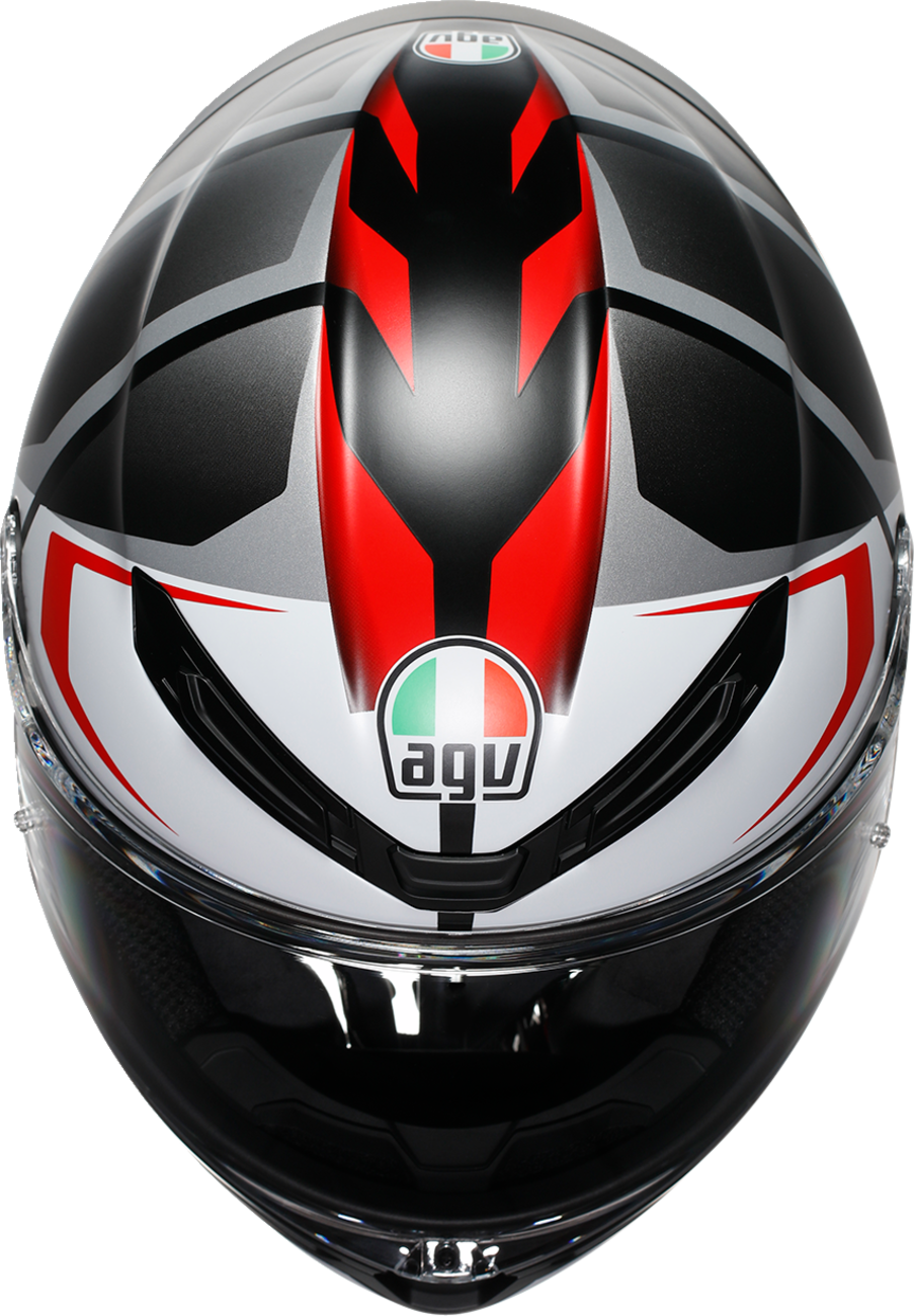 CASCO AGV K6 S KARVE NEGRO BLANCO ROJO