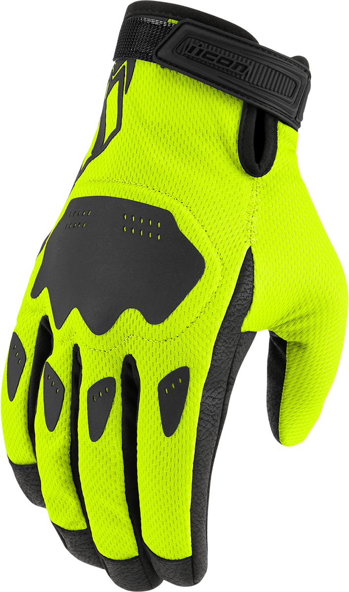 GUANTES ICON HOOLIGAN CE FLUORESCENTE