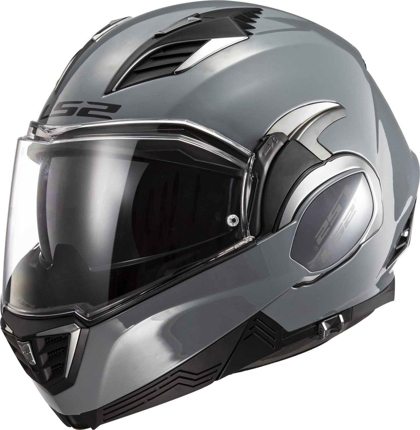 CASCO LS2 VALIANT II BATTLESHIP GRIS BRILLANTE