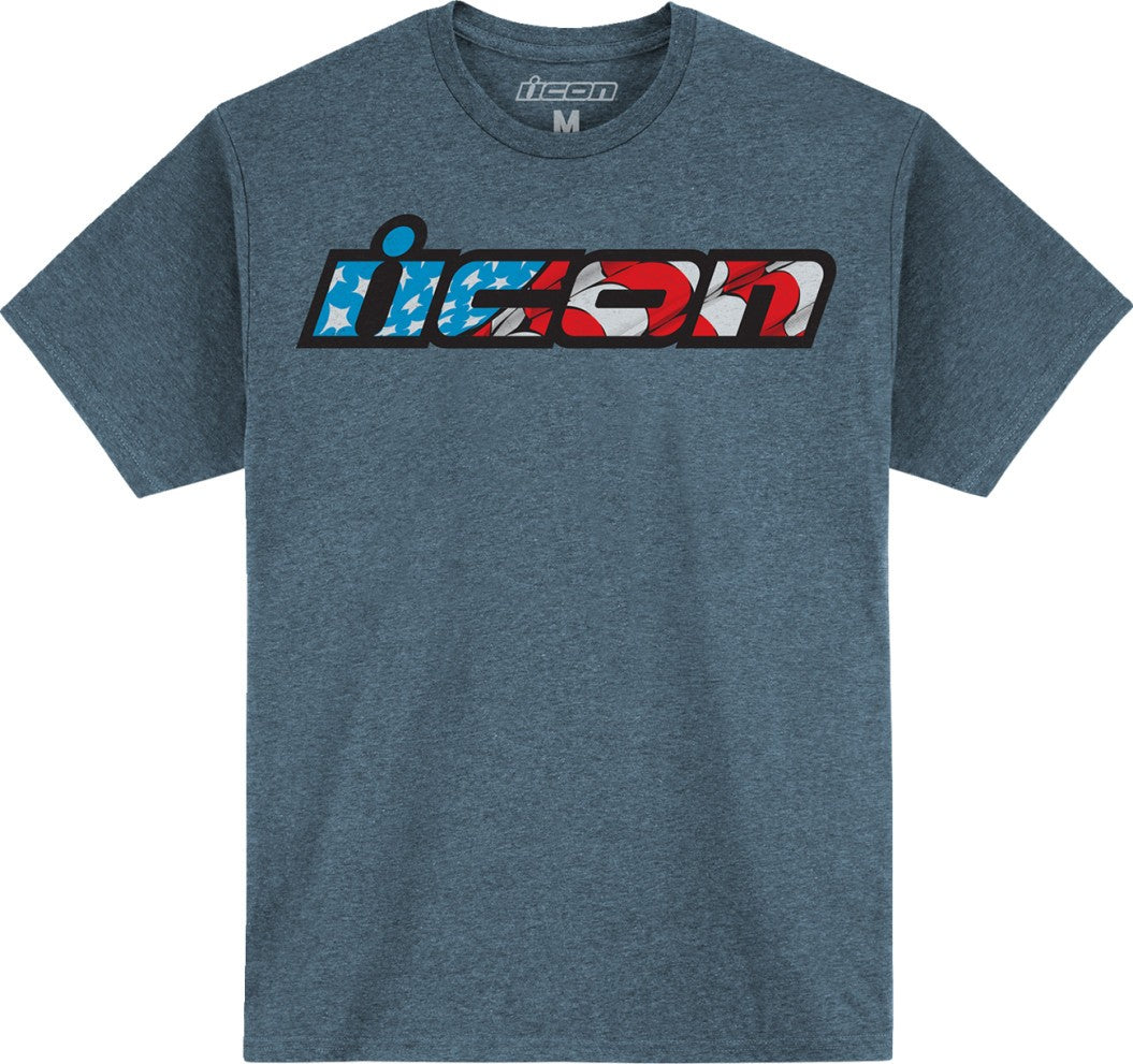 CAMISETA ICON ROJO AZUL GRIS