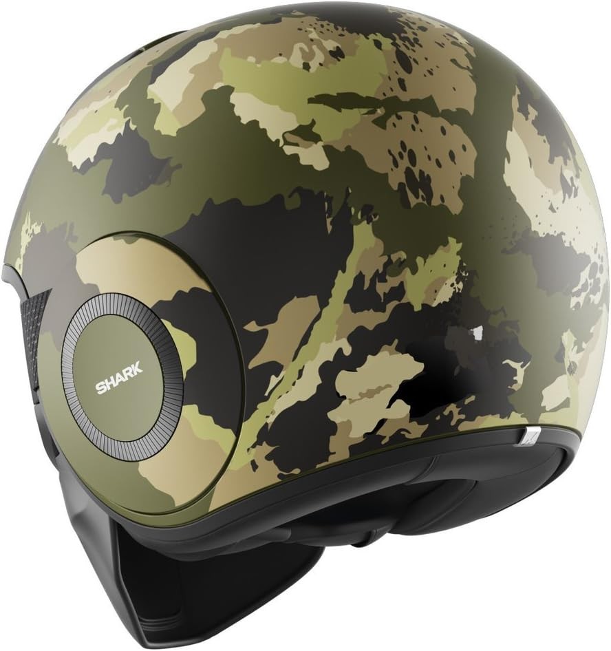 CASCO SHARK STREET DRAK KURTZ CAMUFLAJE VERDE NEGRO MATE