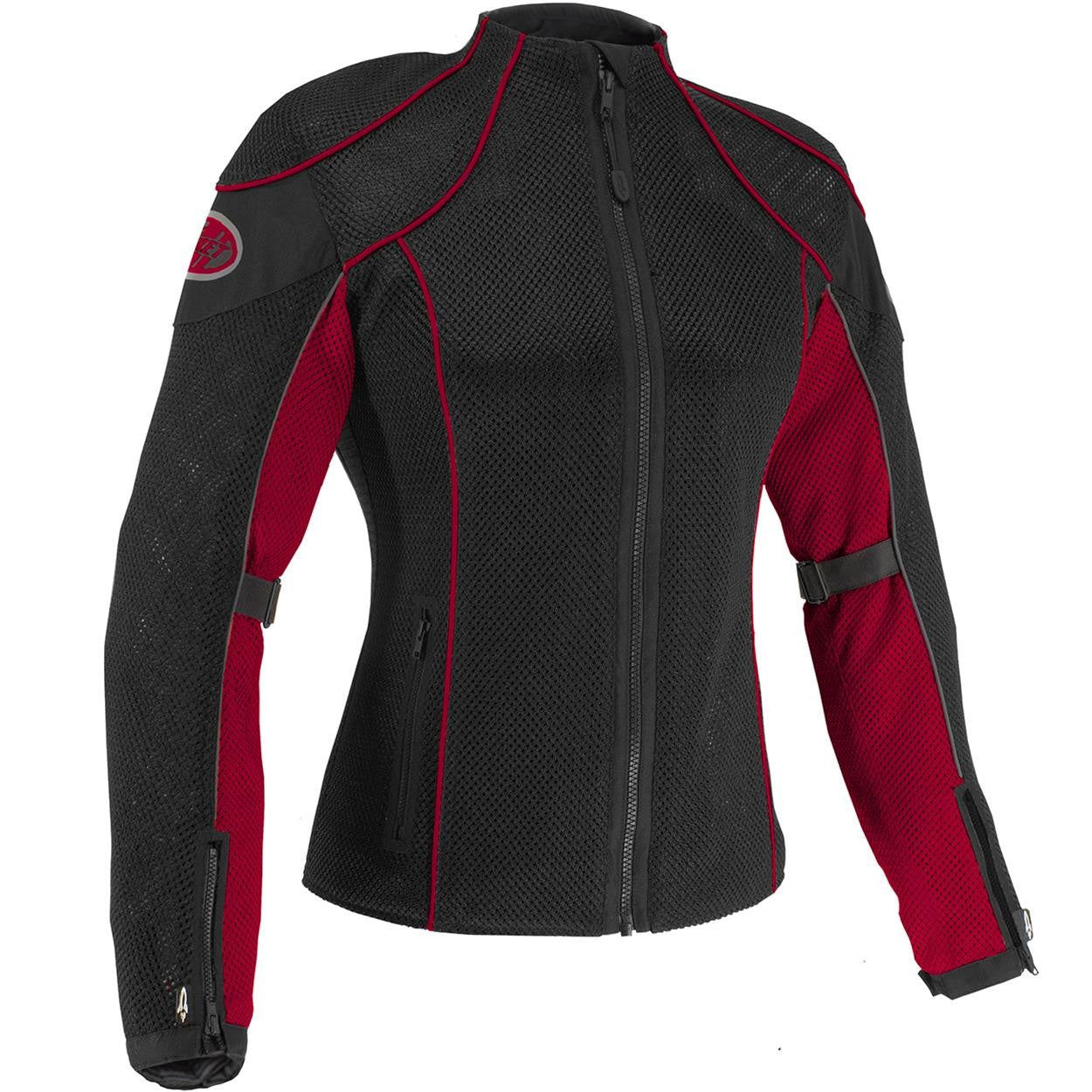 CHAQUETA PARA DAMA JOE ROCKET MAJESTIC ROJO NEGRO