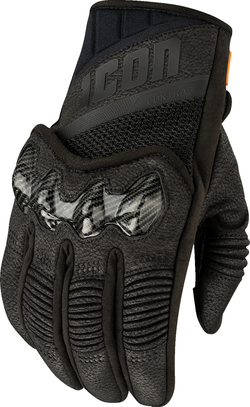 GUANTES ICON CONTRA3 NEGRO