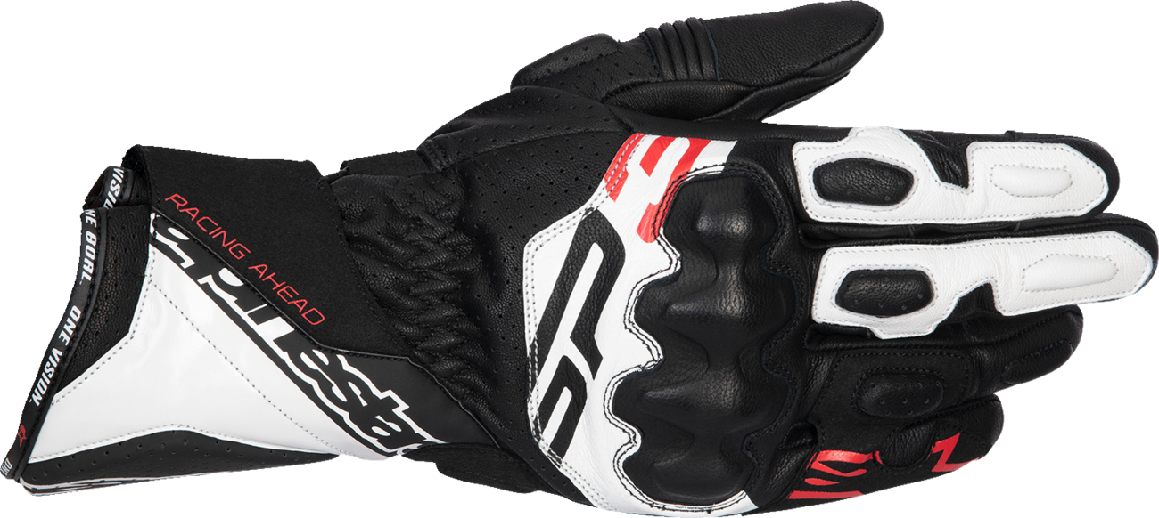 GUANTES ALPINESTARS SP-3 NEGRO/BLANCO/ROJO FLUORESCENTE