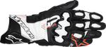 GUANTES ALPINESTARS GP PLUS R V3 CUERO NEGRO BLANCO ROJO