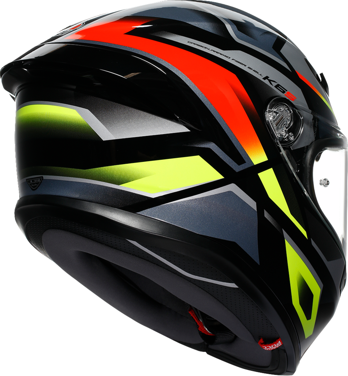 CASCO AGV K6 S ERAZER NEGRO ROJO AMARILLO