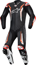 MONOTRAJE ALPINESTARS GP TECH V5 NEGRO/BLANCO/ROJO FLUORESCENTE