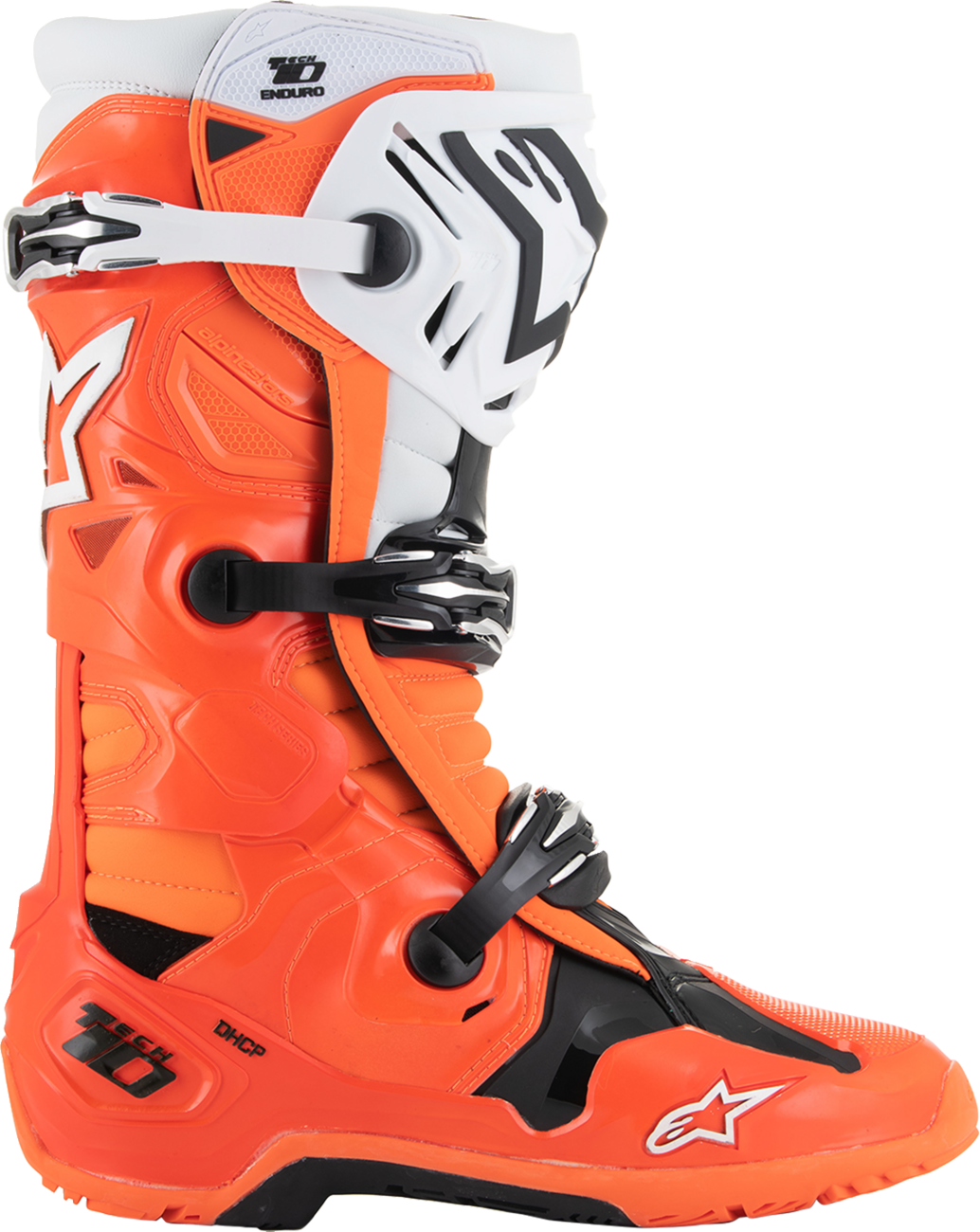 BOTAS ALPINESTARS TECH 10 ENDURO NARANJA FLUORESCENTE/NEGRO/BLANCO