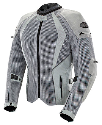CHAQUETA DE MALLA JOE ROCKET CLEO ELITE PLATEADO PARA DAMA