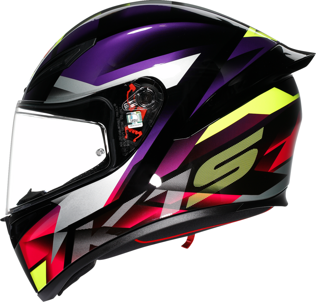 CASCO INTEGRAL AGV K1 S FASTLAP NEGRO PERLA ROSA