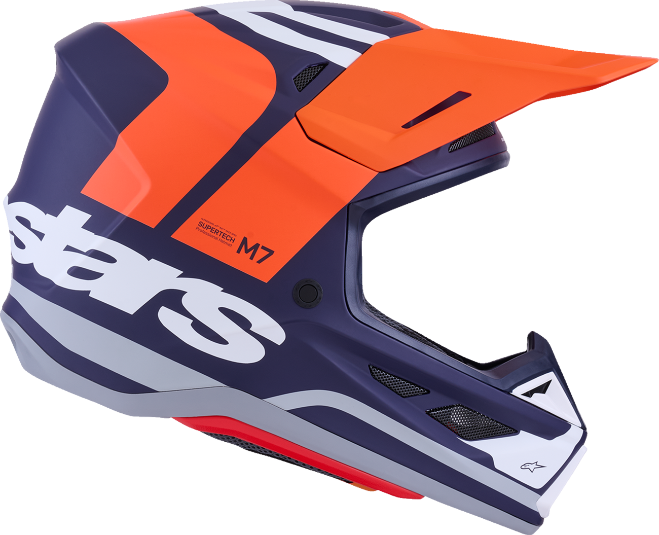 CASCO INTEGRAL ALPINESTARS SM7 CORE NARANJA/AZUL MATE