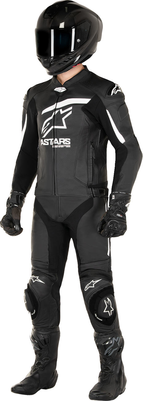 CHAQUETA DE CUERO ALPINESTARS GP PLUS R V4 AIRFLOW NEGRO/BLANCO