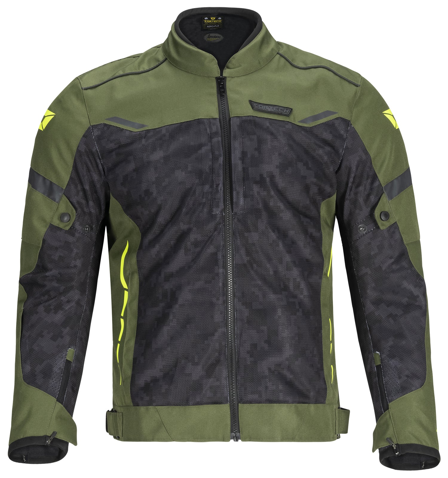 CHAQUETA PARA MOTOCICLETA CORTECH AERO-FLO CAMUFLADO/ALTO VISIBILIDAD