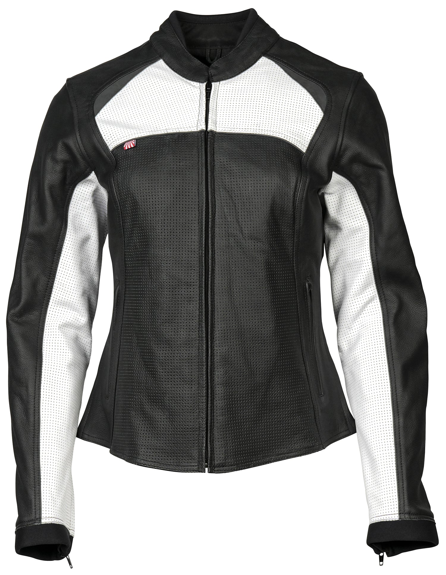 CHAQUETA DE CUERO NORU MARUCHI BLANCO/NEGRO PARA DAMA