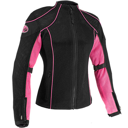 CHAQUETA JOE ROCKET MAJESTIC ROSADO NEGRO PARA DAMA