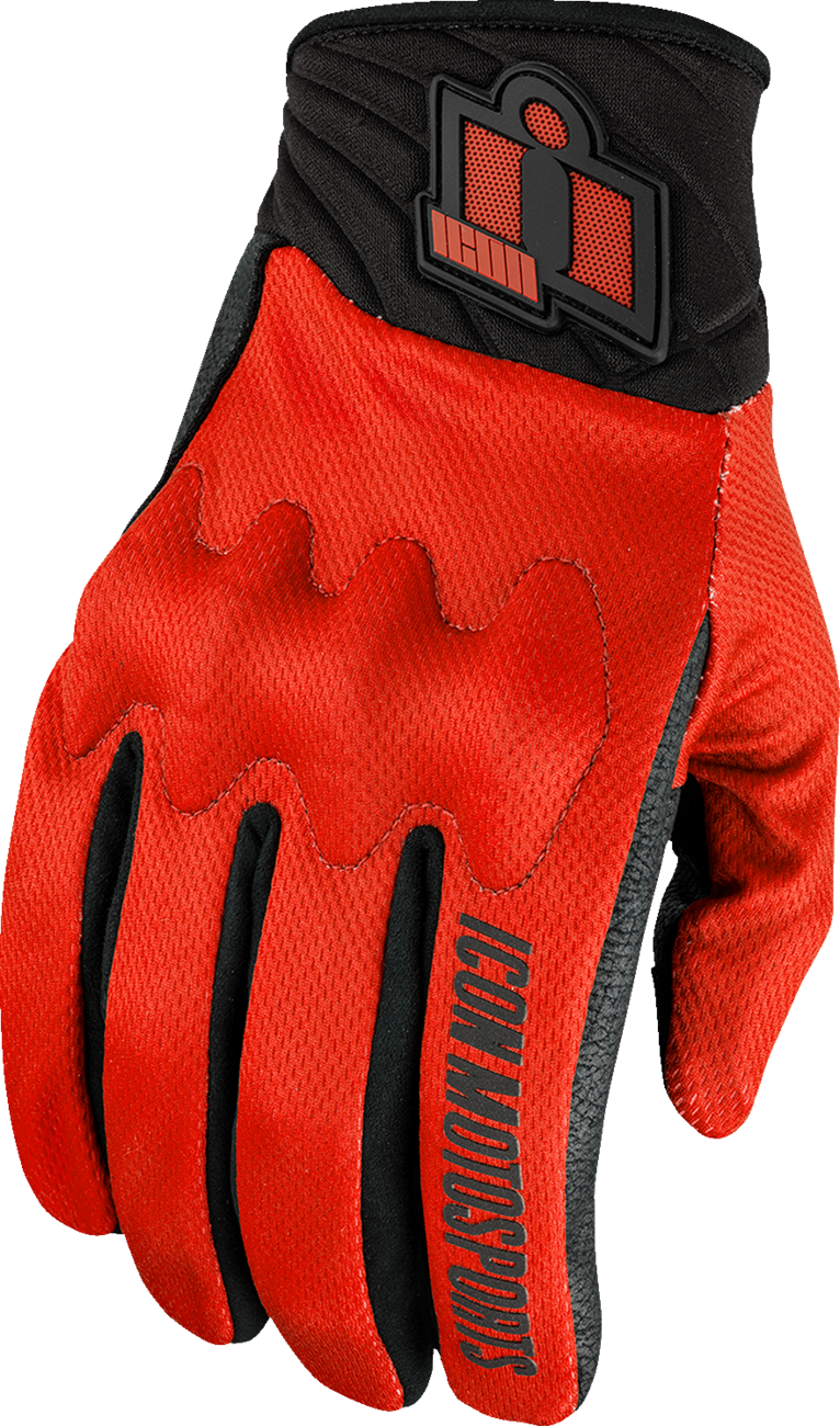 GUANTES ICON ANTHEM 3 ROJO