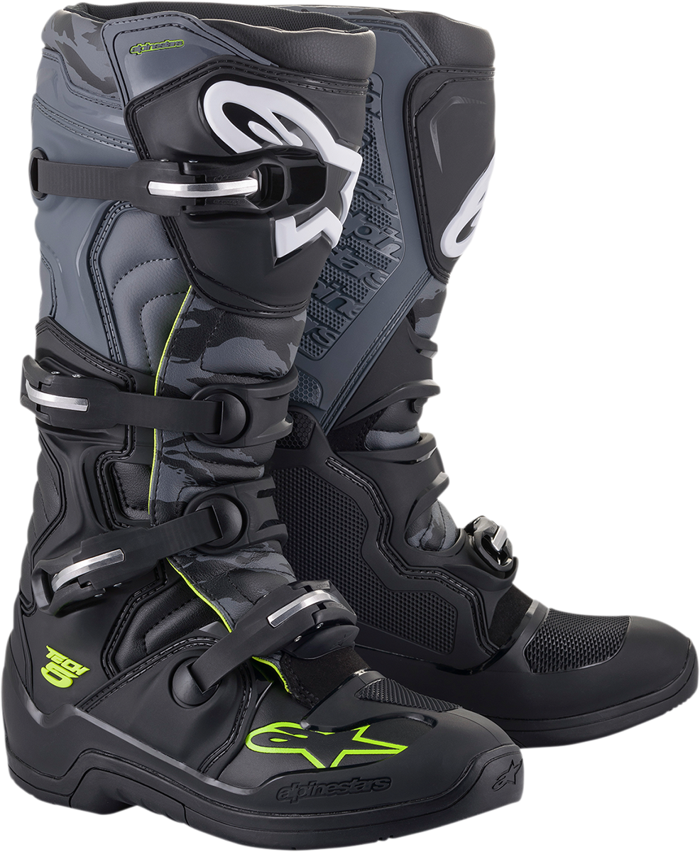 BOTAS ALPINESTARS TECH 5 NEGRO/GRIS/AMARILLO FLUORESCENTE