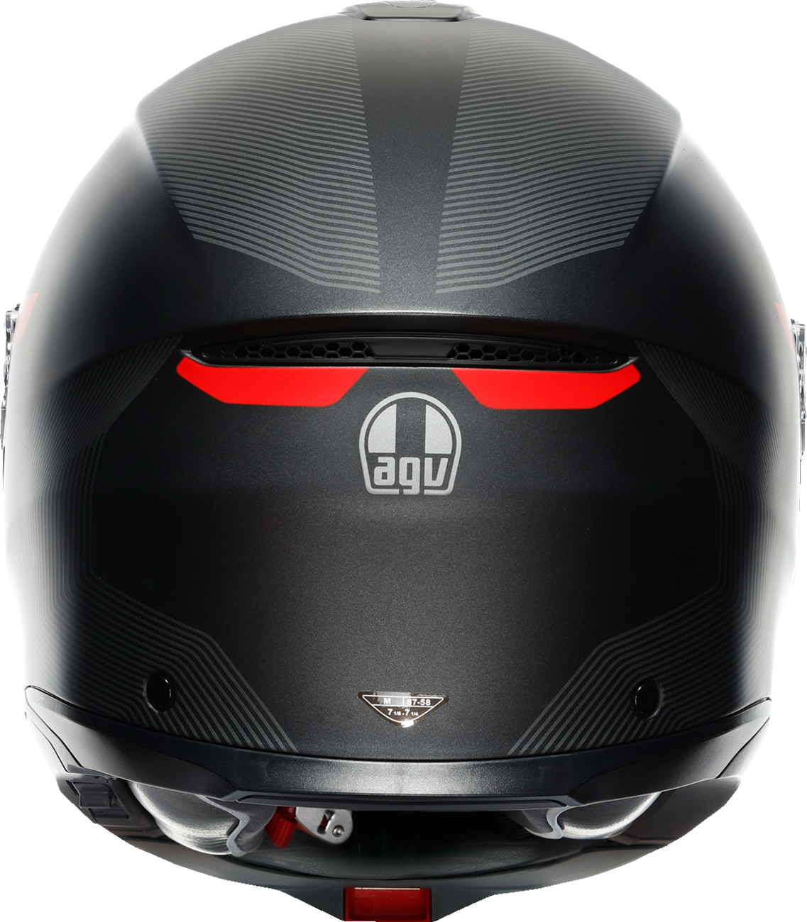 CASCO AGV TOURMODULAR FREQUENCY GUNMETAL ROJO