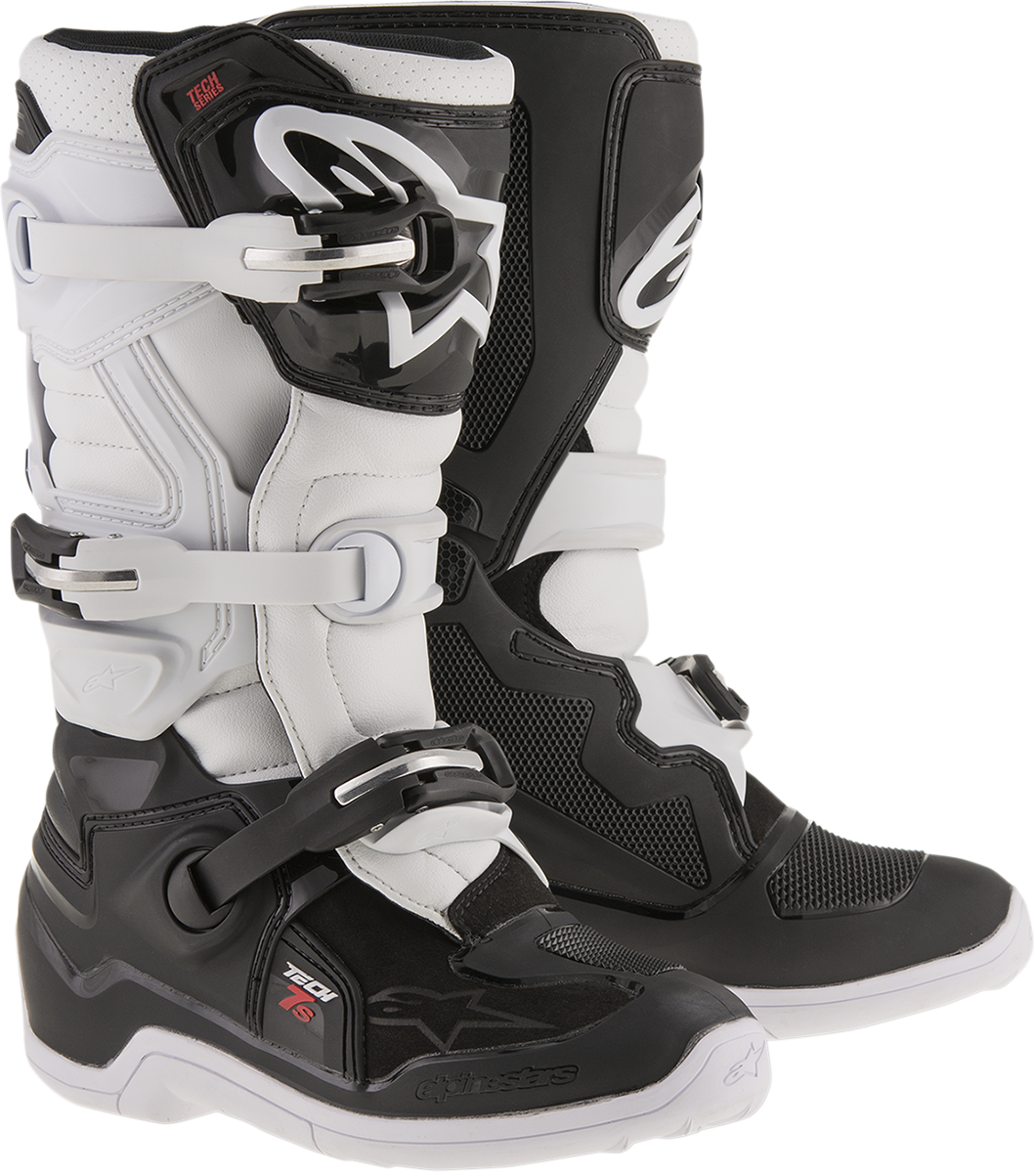BOTAS ALPINESTARS TECH 7S NEGRO/BLANCO PARA JOVENES