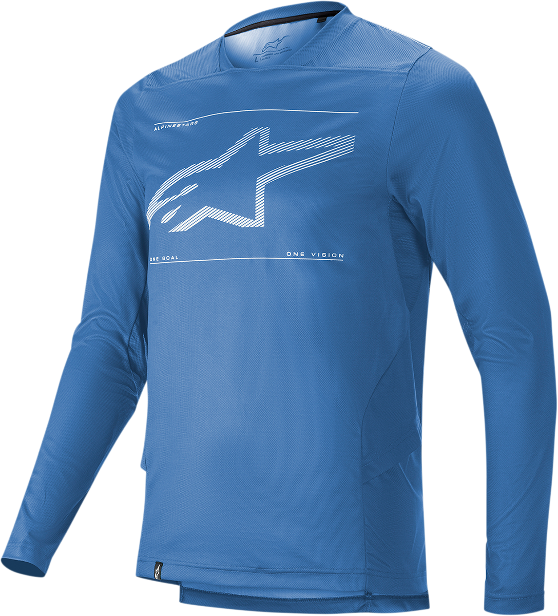 JERSEY ALPINESTARS DROP 6.0 MANGA LARGA AZUL