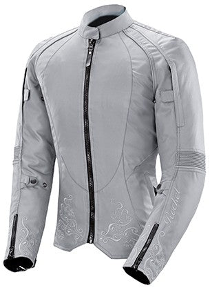 CHAQUETA PARA DAMA JOE ROCKET HEARTBREAKER 3.0 GRIS/PLATA