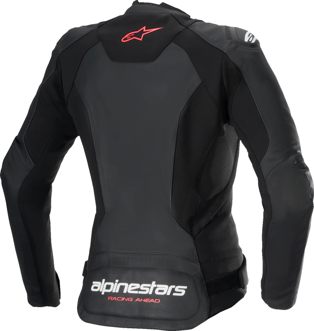 CHAQUETA DE CUERO ALPINESTARS STELLA FASTER V3 NEGRO/BLANCO/CORAL PARA DAMA