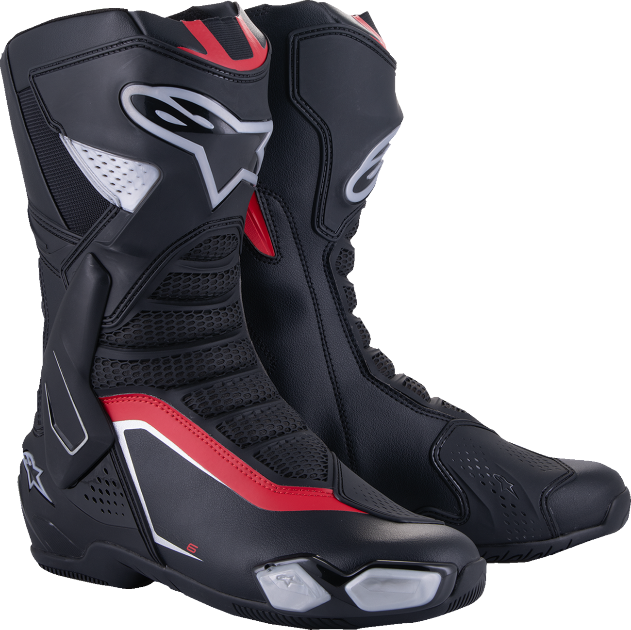 BOTAS ALPINESTARS SMX-6 V3 NEGRO/PLATEADO/ROJO