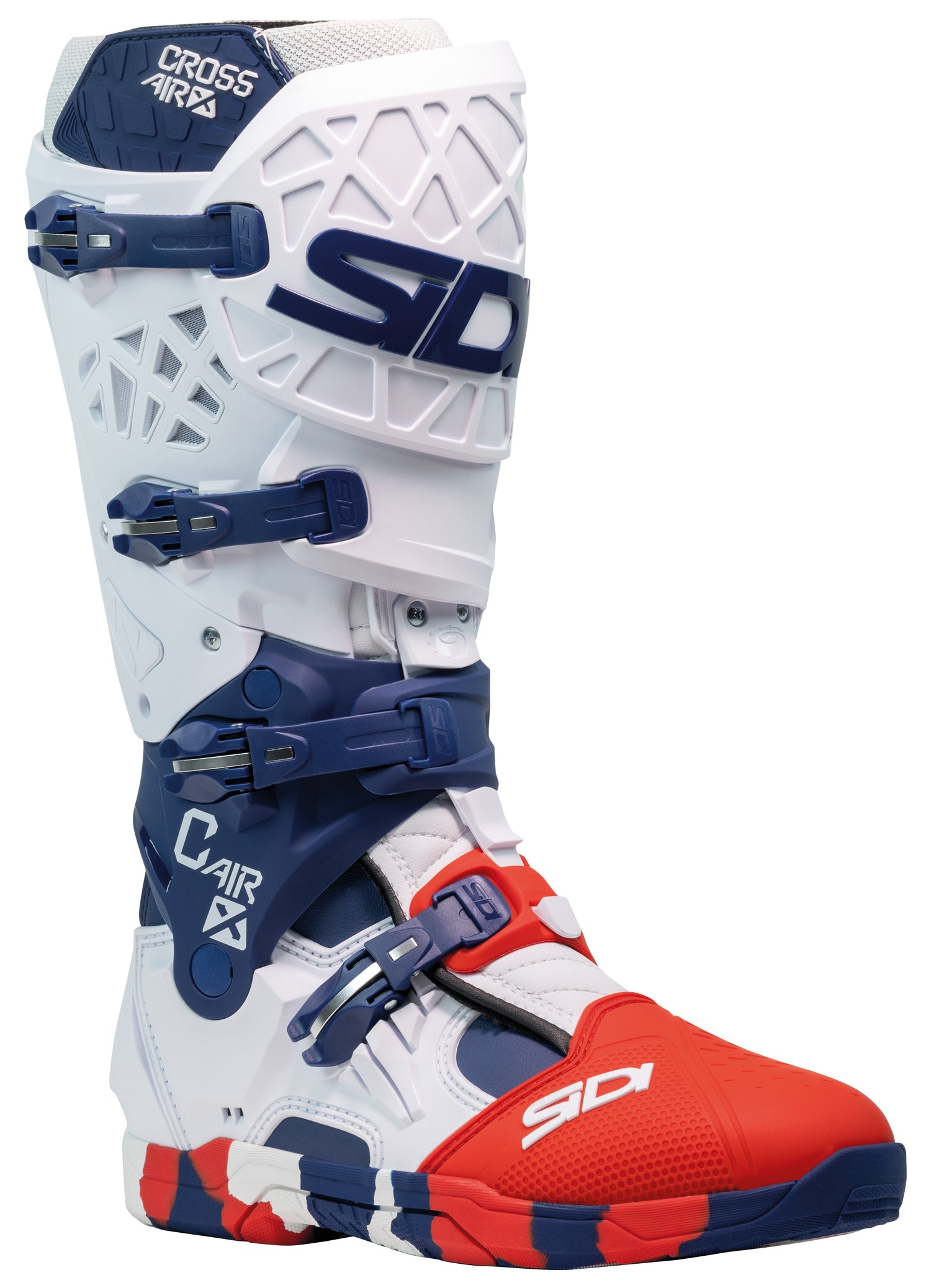 BOTAS OFF-ROAD SIDI CROSSAIR X BLANCO/AZUL MARINO/ROJO