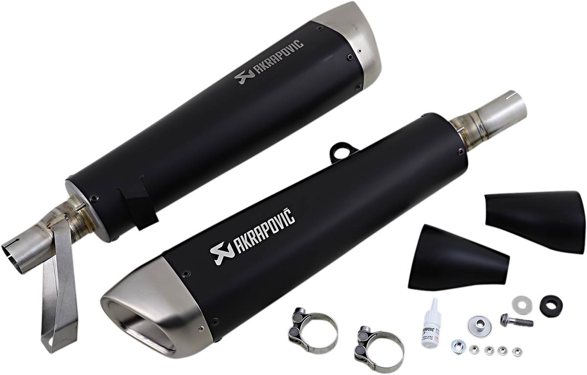 ESCAPE AKRAPOVIC SLIP-ON LINE DOBLE NEGRO TITANIO