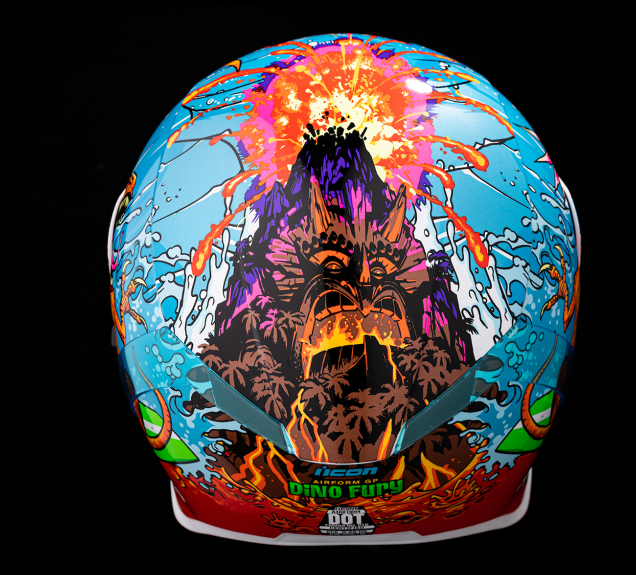 CASCO ICON AIRFORM DINO FURY AZUL