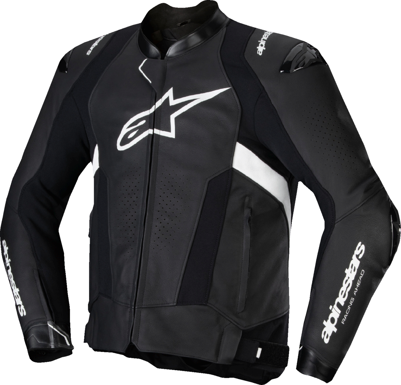 CHAQUETA DE CUERO ALPINESTARS MISSILE V3 NEGRO/BLANCO