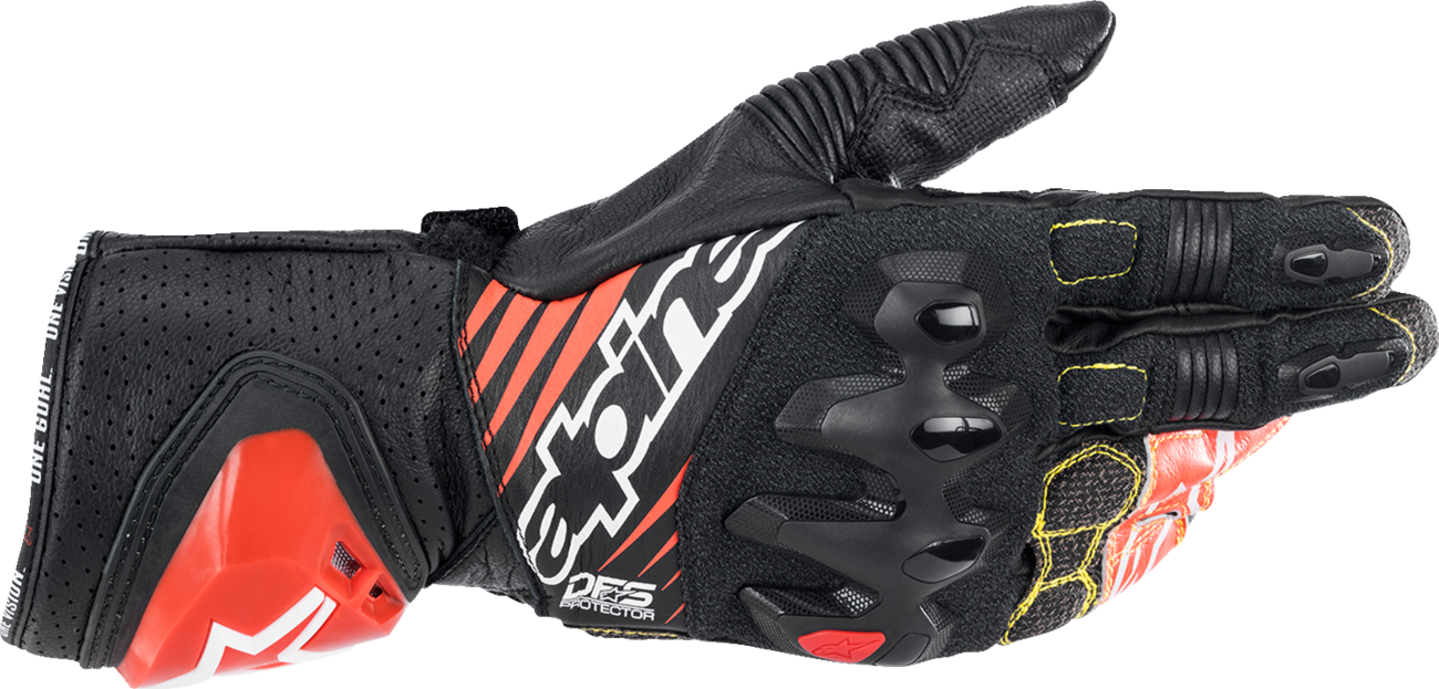 GUANTES ALPINESTARS GP TECH BARRERA BLANCO ROJO NEGRO