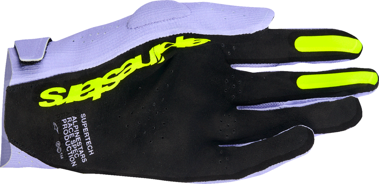 GUANTES ALPINESTARS SUPERTECH MX LAVANDA/VIOLETA/FLUORESCENTE AMARILLO