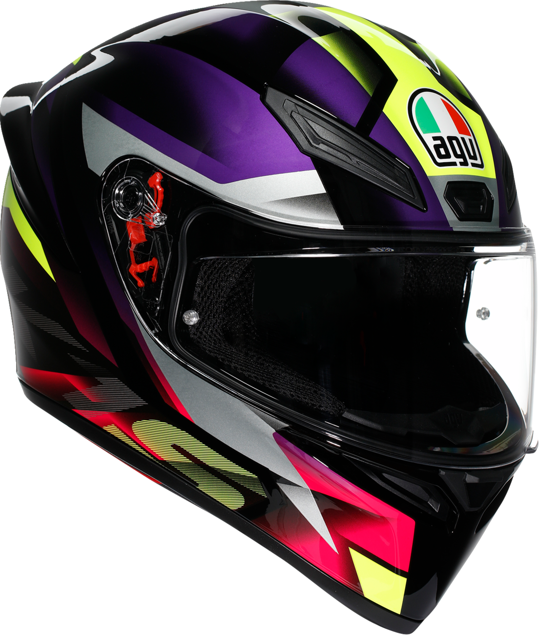 CASCO INTEGRAL AGV K1 S FASTLAP NEGRO PERLA ROSA