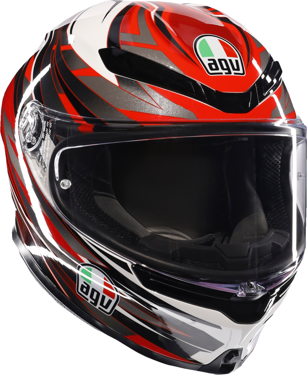 CASCO INTEGRAL AGV K6 S REEVAL BLANCO/ROJO/GRIS