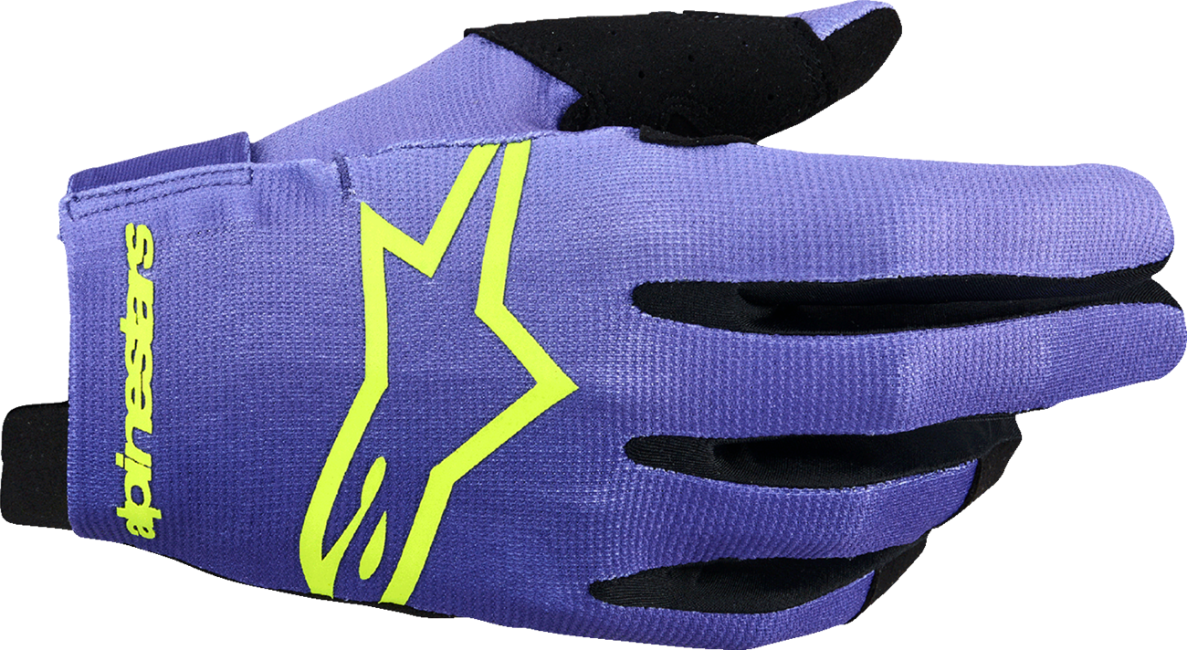 GUANTES DE MOTOCROSS ALPINESTARS RADAR AMARILLO FLUORESCENTE MORADO