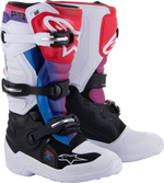 BOTAS ALPINESTARS YOUTH TECH 7S BLANCO NEGRO ROJO/NEGRO BICOLOR PARA NINO