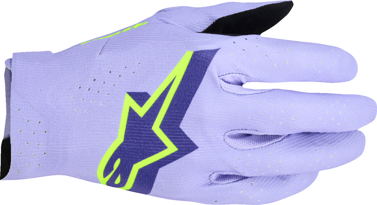 GUANTES ALPINESTARS SUPERTECH MX LAVANDA/VIOLETA/FLUORESCENTE AMARILLO