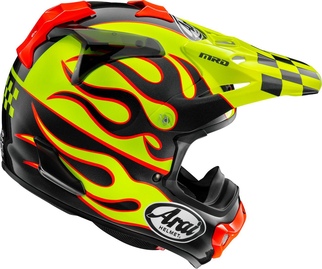 CASCO ARAI HELMETS VX-PRO4 FLAME AMARILLO