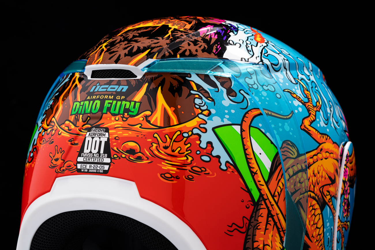 CASCO ICON AIRFORM DINO FURY AZUL