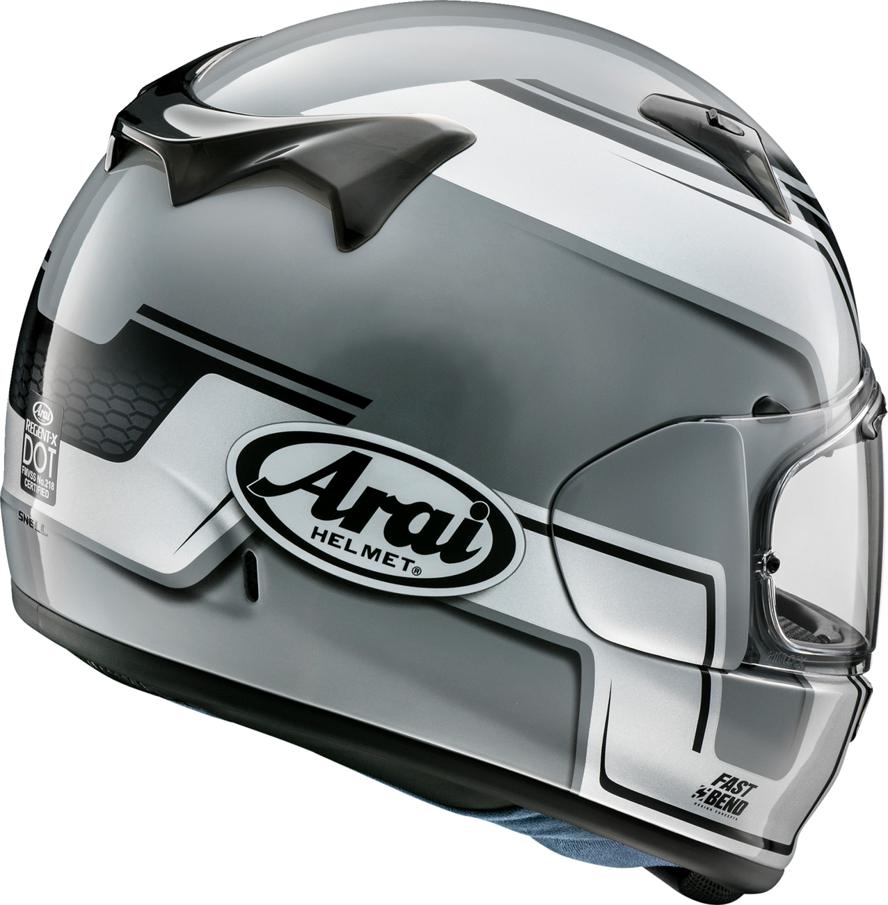 CASCO INTEGRAL ARAI HELMETS REGENT-X BEND PLATEADO
