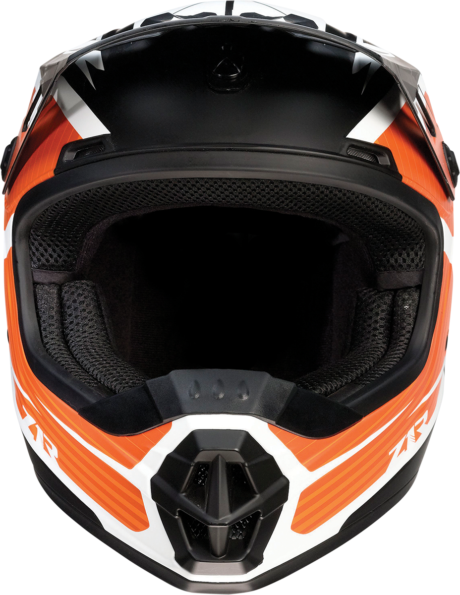 CASCO TODOTERRENO Z1R RISE FLAME NARANJA PARA JOVENES