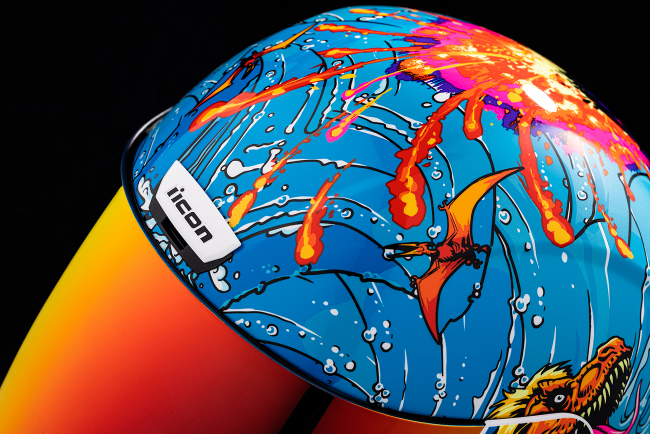 CASCO ICON AIRFORM DINO FURY AZUL