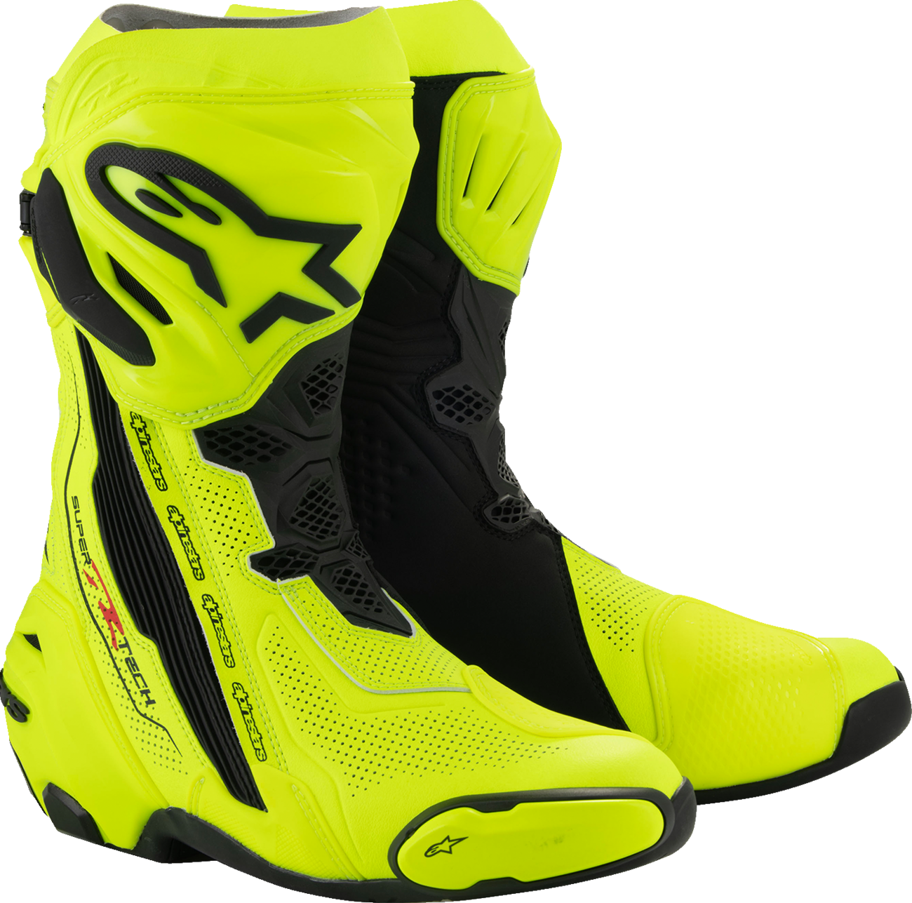 BOTAS ALPINESTARS SUPERTECH R VENTED AMARILLO FLUO NEGRO